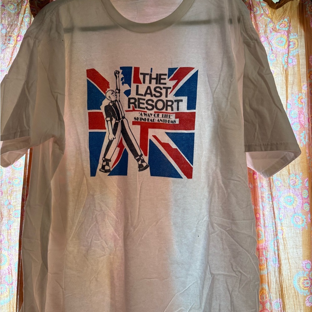 White Last Resort Band Graphic T-Shirt